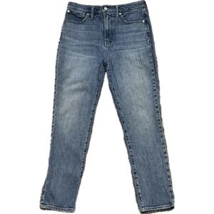 Madewell The Perfect Vintage Jean NG338 28 Blue High Rise Tapered Stretch Denim